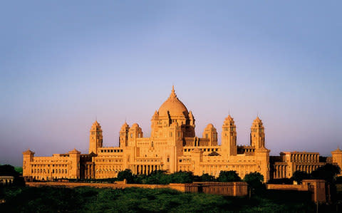 ines de la fressange the Umaid Bhawan Palace in Jodhpur