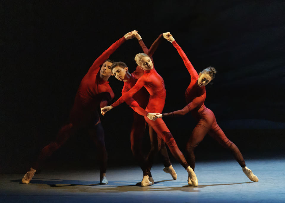 Afanasenkov along with dancers of the New York City Ballet in Christopher Wheeldon's "From You Within Me."