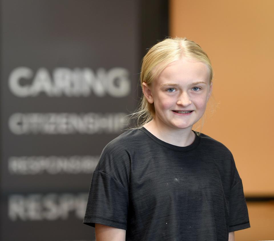 Eliza McNutt, fifth-grader at Lexington Elementary School, Canton Repository Synchrony Financial Kid of Character for June.  Thursday,  June 01, 2023