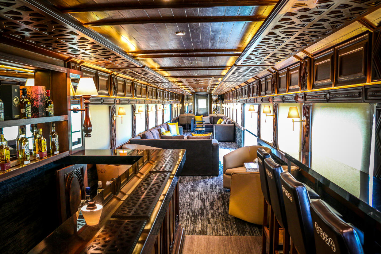 Each train car on this tequila train has its own bar. (Photo: Mundo Cuervo)
