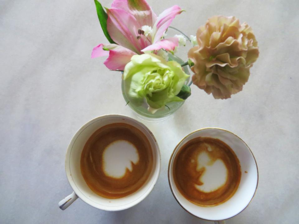 A pair of macchiatos at Subculture Coffee shop in downtown West Palm Beach.