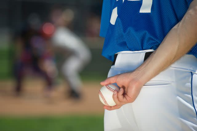 <p>Getty</p> Stock image of a baseball pitcher