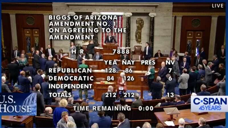 Screenshot of C-SPAN coverage of the House vote on Section 702 reform