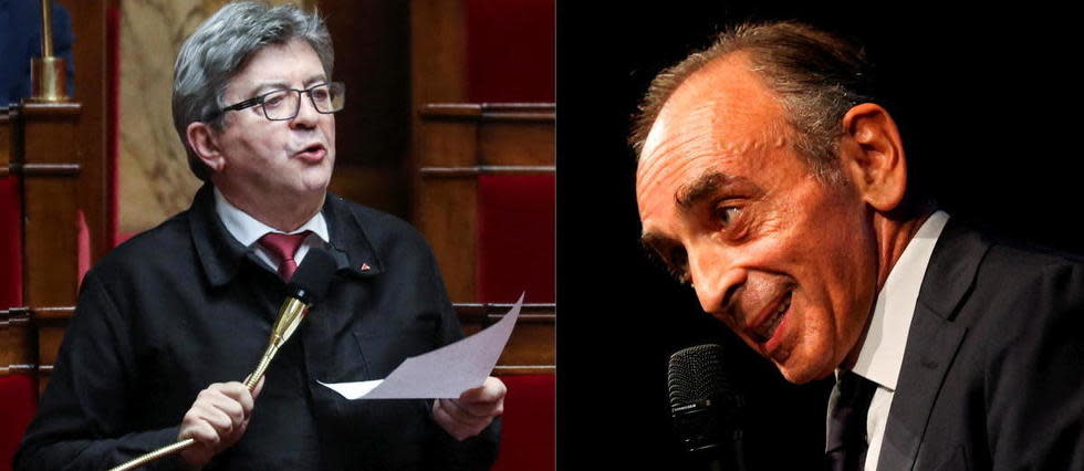 Jean-Luc Mélenchon et Éric Zemmour débattent jeudi sur BFMTV à partir de 20h45.
