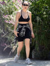 <p>Charli XCX steps out on Monday in L.A. in a sports bra and bike shorts to take a leisurely Memorial Day hike.</p>