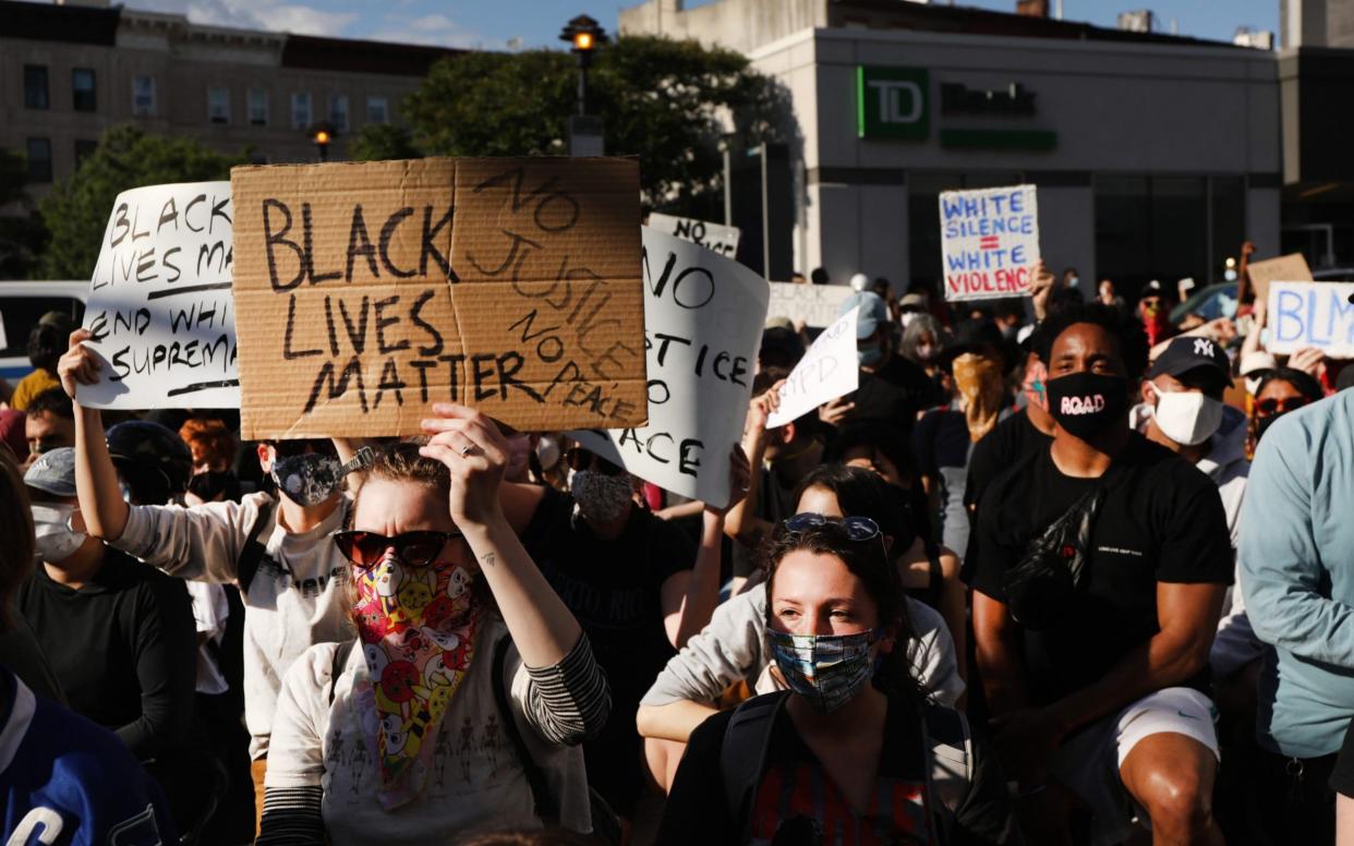 Demonstrations continue on Monday against the death of George Floyd while in police custody on June 01, 2020 in the Brooklyn borough of New York City - Spencer Platt /Getty Images North America 