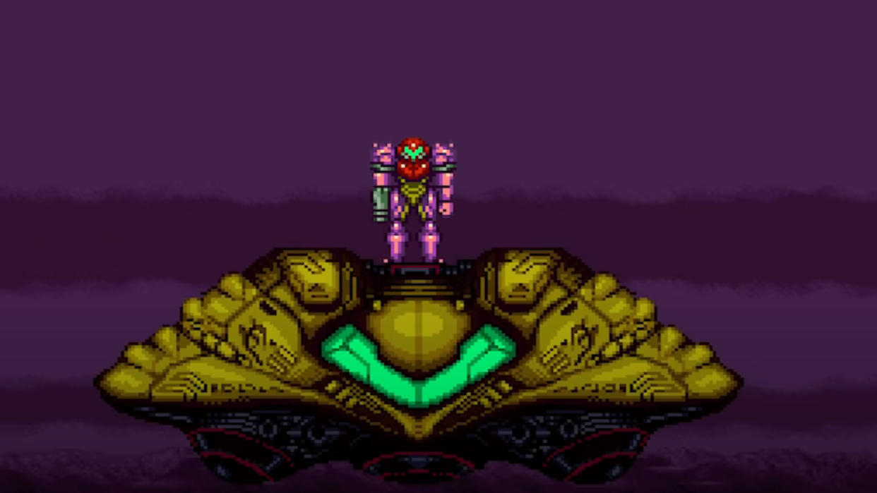  Samus in Super Metroid. 