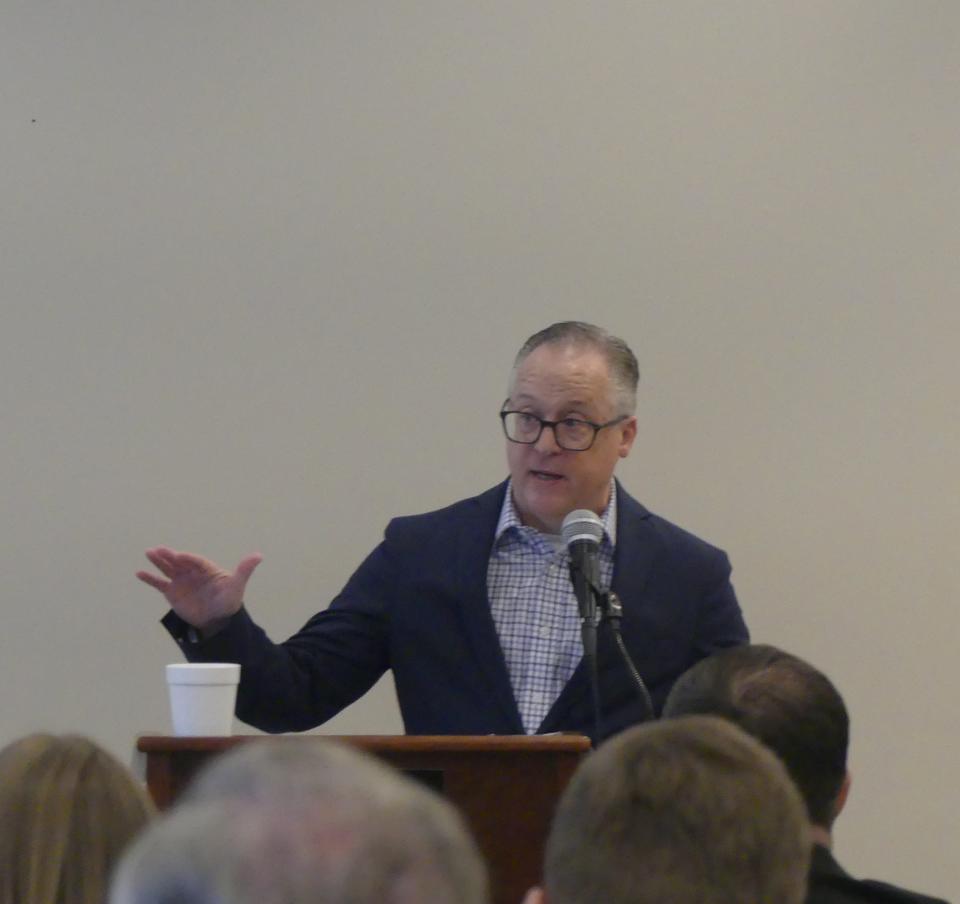 President and CEO of the Chillicothe-Ross Chamber of Commerce Mike Throne gave a chamber update during the 2024 State of the Community.