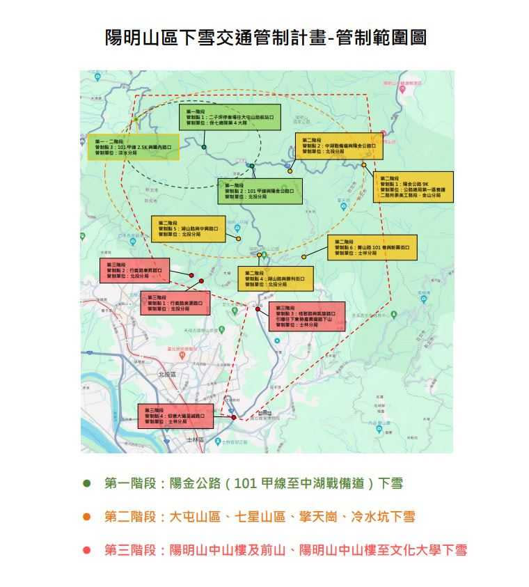 北市交通局表示，相關交通管制將依中央氣象署宣布時同時啟動。（圖／交通局）