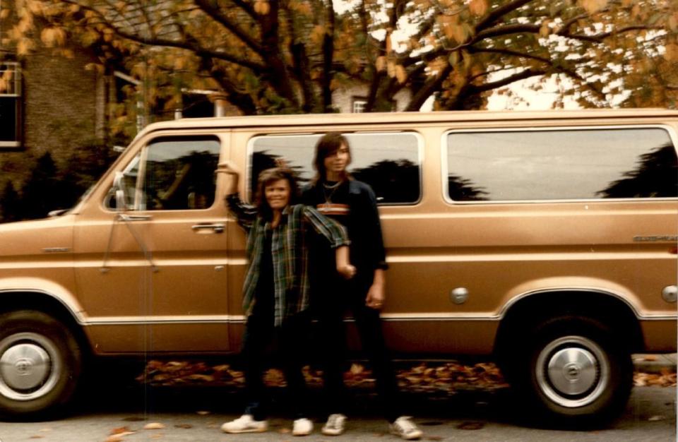 Leona Cook with her son Jay in front of the family's van. / Credit: Snohomish County Sheriff's Office