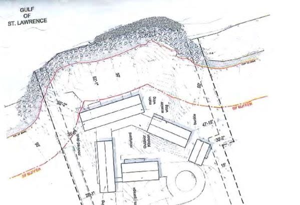 This site plan of the proposed seasonal cottage residential project was included among the documents provided after a freedom of information request by Bryson Guptill. 