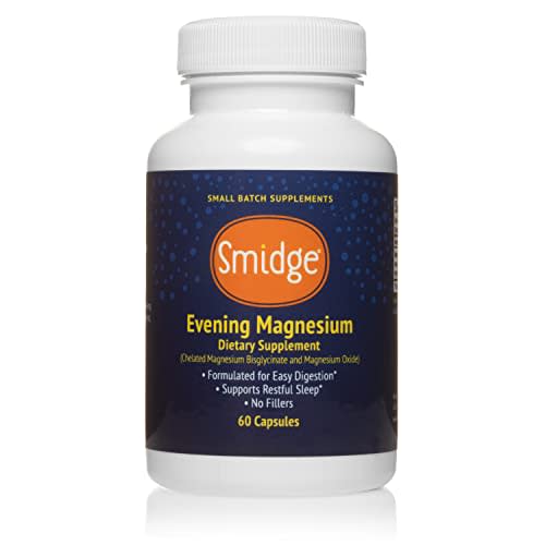 Smidge® Evening Magnesium Capsules, 60 ct. Pure, Non-GMO Magnesium Supplement to Support Rest & Relaxation.
