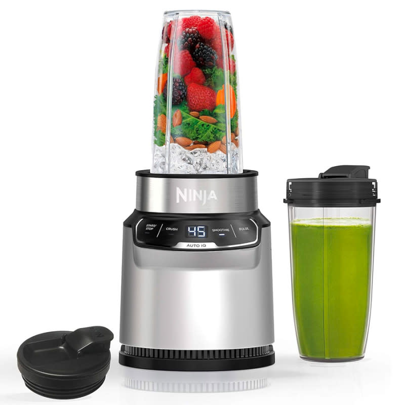 <p>A blender is a no-brainer gift for health nuts who love their <a href="https://www.mensjournal.com/food-drink/7-muscle-building-smoothie-recipes" rel="nofollow noopener" target="_blank" data-ylk="slk:smoothies or protein shakes;elm:context_link;itc:0;sec:content-canvas" class="link ">smoothies or protein shakes</a> for breakfast, after workouts, or whenever. Full-size blenders can be a pain for daily use since they require cleaning both the blending container and the cup you pour it into. However, with a personal blender, the container <em>is</em> the cup, which means minimal clean-up. This Ninja blender offers great bang for the buck with a robust 1,100-peak-watt motor that rivals many higher-priced, full-size blenders. Use the Auto-iQ programming feature to take the guesswork out of blending time, then remove the cup, attach the spout lid, and take your shake anywhere you want. </p><p>[$80 (was $100); <a href="https://clicks.trx-hub.com/xid/arena_0b263_mensjournal?q=https%3A%2F%2Fwww.amazon.com%2FNinja-BN401-Auto-iQ-1100-Peak-Watt-Personal%2Fdp%2FB08QXJ31WR%3FlinkCode%3Dll1%26tag%3Dmj-yahoo-0001-20%26linkId%3Da79c4f6c497d6fd54106e1c905fed226%26language%3Den_US%26ref_%3Das_li_ss_tl&event_type=click&p=https%3A%2F%2Fwww.mensjournal.com%2Fhealth-fitness%2Fgifts-for-gym-lovers%3Fpartner%3Dyahoo&author=Joe%20Wuebben&item_id=ci02ccaafea000268f&page_type=Article%20Page&partner=yahoo&section=shopping&site_id=cs02b334a3f0002583" rel="nofollow noopener" target="_blank" data-ylk="slk:amazon.com;elm:context_link;itc:0;sec:content-canvas" class="link ">amazon.com</a>]</p>