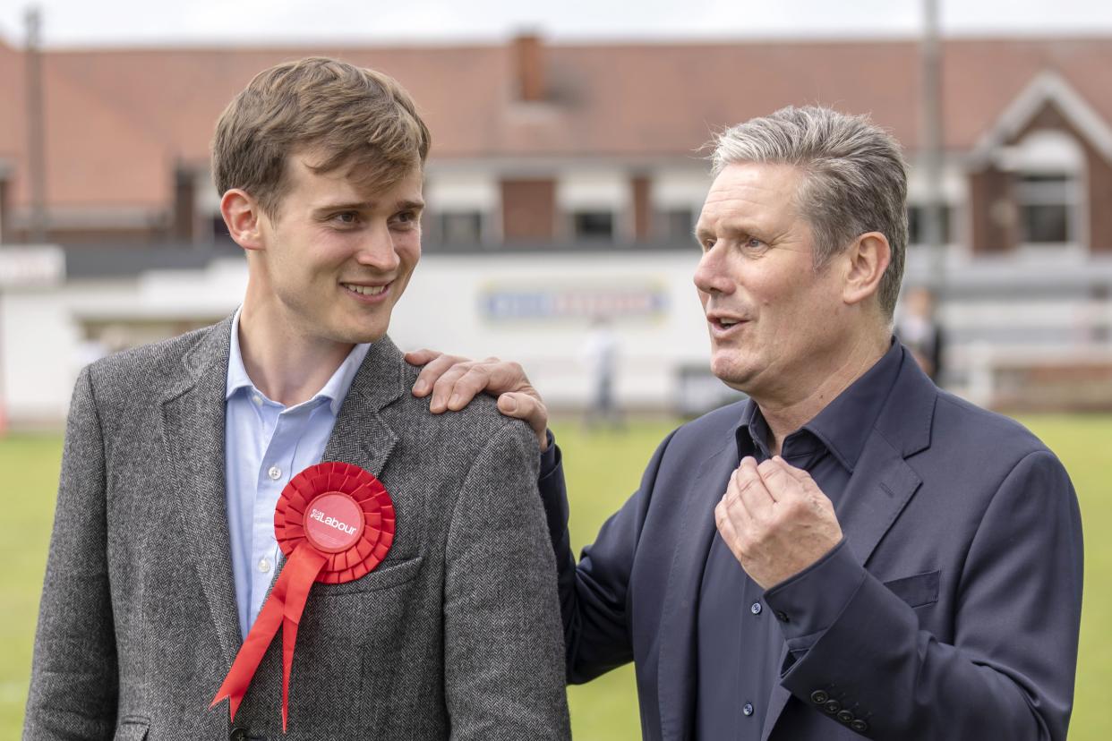 Newly elected Labour MP Keir Mather, left, with Labour leader Sir Keir Starmer (Danny Lawson/PA) (PA Wire)