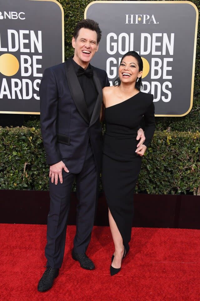 ET was with the then-couple at the 2019 Golden Globes, where Carrey gushed about his 'Kidding' co-star.