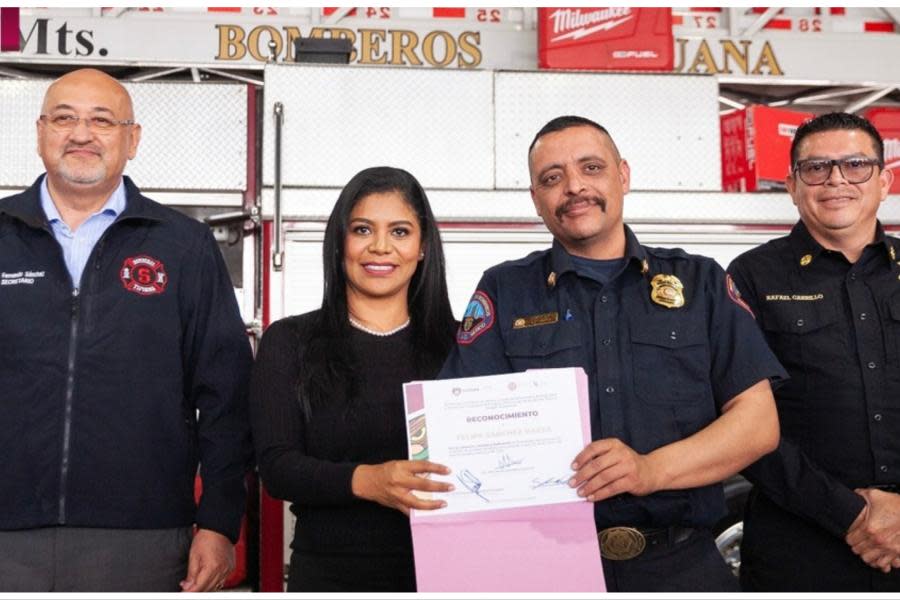 Montserrat Caballero reconoce profesionalismo de la Dirección de Bomberos de Tijuana