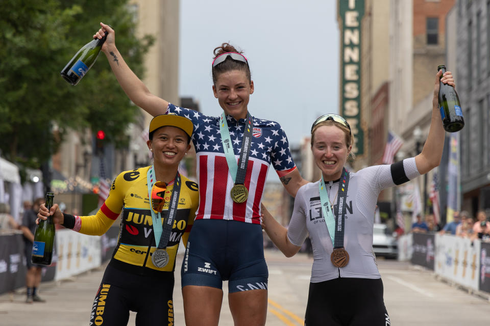 Pro women's podium