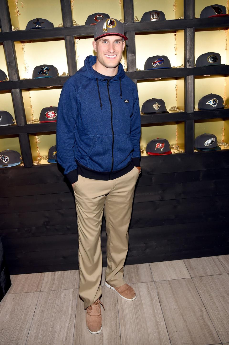 SAN FRANCISCO, CA - FEBRUARY 04:  NFL player Kirk Cousins attends the New Era Style Lounge at The Battery on February 4, 2016 in San Francisco, California.  (Photo by Ethan Miller/Getty Images for New Era)