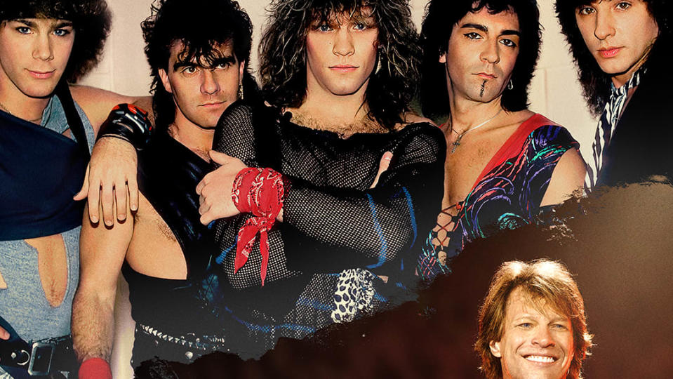 Thank You, Goodnight: The Bon Jovi Story examines the legacy and future of the iconic rock band. (Disney+)