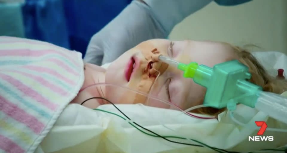 Charlotte Shaif was born with congenital heart disease. Source: 7 News