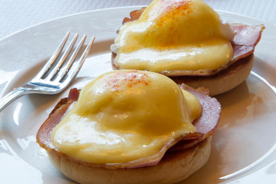 Eggsquisite: Eggs Benedict at the Covent Garden restaurant (Sim Canetty-Clarke)