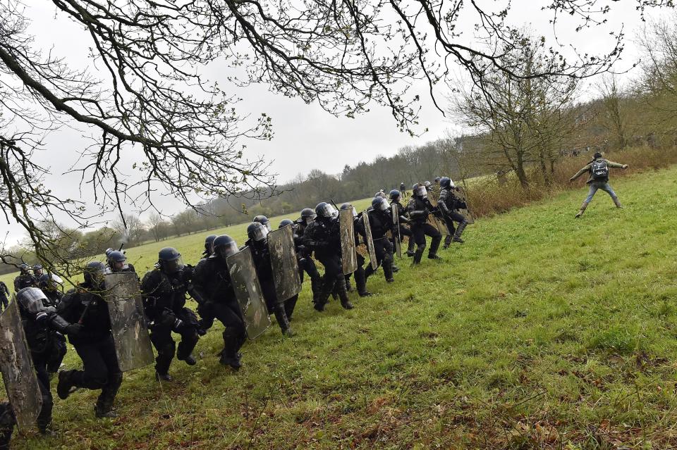 French police clash with eco-activists