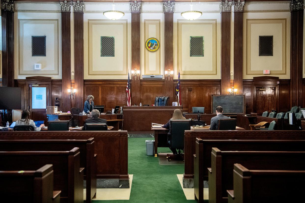 Courtroom 510 at the Buncombe County Courthouse in Asheville.