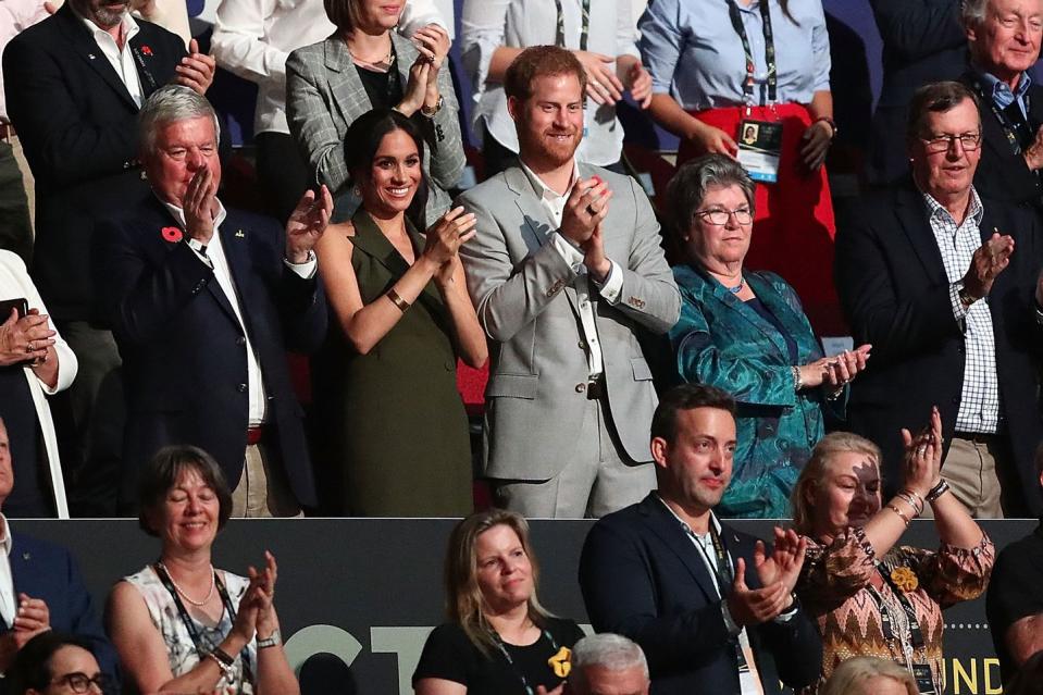 The Duke and Duchess of Sussex in the audience.