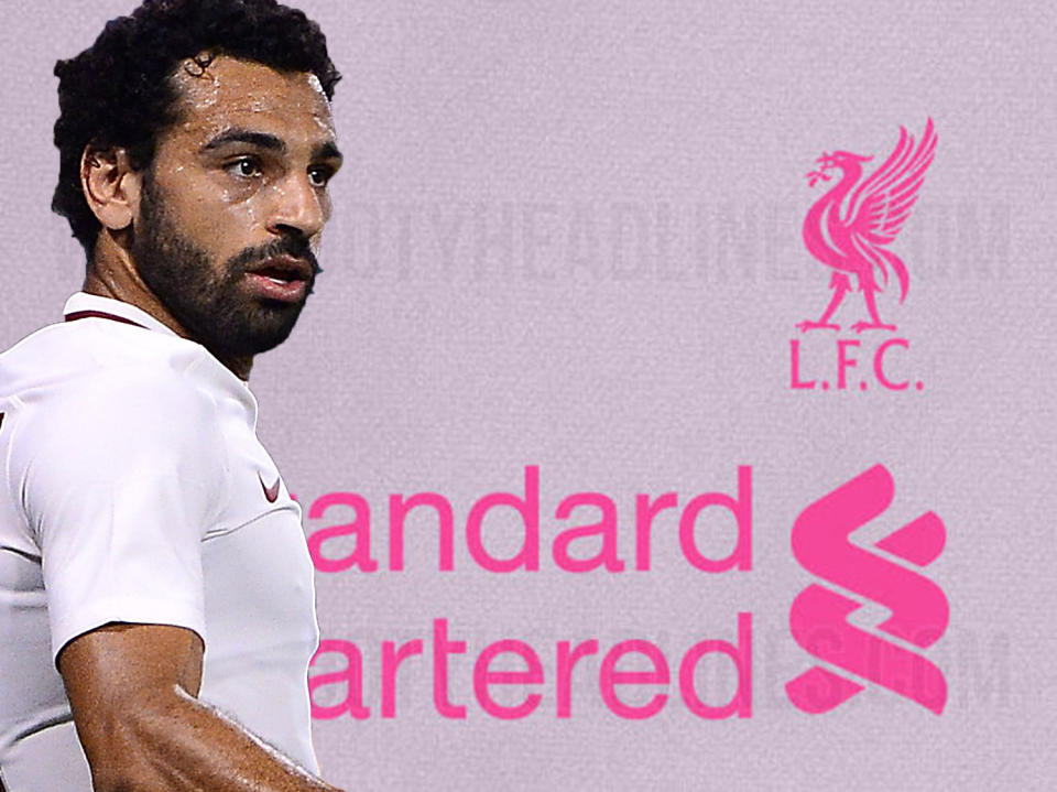 Mo Salah sports one of the many Liverpool kits up for grabs