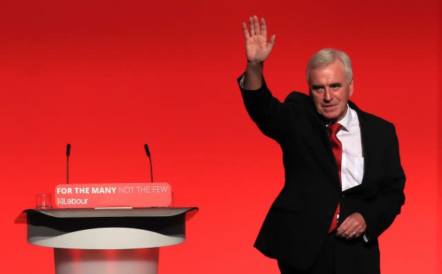 Shadow chancellor John McDonnell