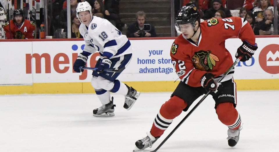 Will the Chicago Blackhawks miss Artemi Panarin’s partnership with Patrick Kane? (AP Photo/Matt Marton)