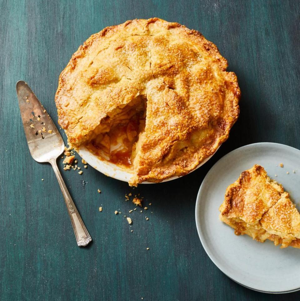 <p>This pie consists of three simple parts: spiced apple filling, buttery flaky crust and of course, ooey gooey caramel that'll steal the show, every time.</p><p><em><a href="https://www.goodhousekeeping.com/food-recipes/a33483485/caramel-apple-pie-recipe/" rel="nofollow noopener" target="_blank" data-ylk="slk:Get the recipe for Caramel Apple Pie »;elm:context_link;itc:0;sec:content-canvas" class="link ">Get the recipe for Caramel Apple Pie »</a></em></p><p><strong>RELATED: </strong><a href="https://www.goodhousekeeping.com/food-recipes/dessert/g822/pie-recipes/" rel="nofollow noopener" target="_blank" data-ylk="slk:35 Delicious Pie Recipes Anyone Can Make;elm:context_link;itc:0;sec:content-canvas" class="link ">35 Delicious Pie Recipes Anyone Can Make</a><br></p>