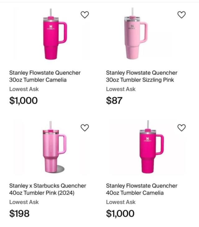 Camelia Stanley Hot Pink Tumbler 30 oz