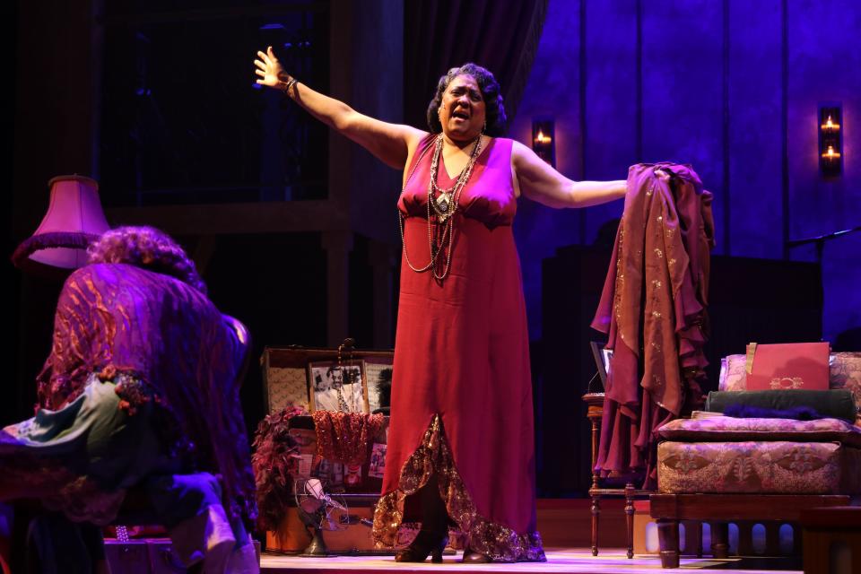 Cynthia F. Carter as Woman from the Road in ASF's production of "Blues in the Night."