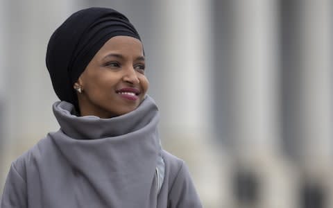 Ilhan Omar was one of the first Muslim women elected to Congress - Credit: Alex Edelman/Bloomberg