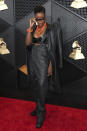 Folake Olowofoyeku arrives at the 66th annual Grammy Awards on Sunday, Feb. 4, 2024, in Los Angeles. (Photo by Jordan Strauss/Invision/AP)