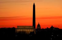 FILE PHOTO: Sunrise over Washington landmarks