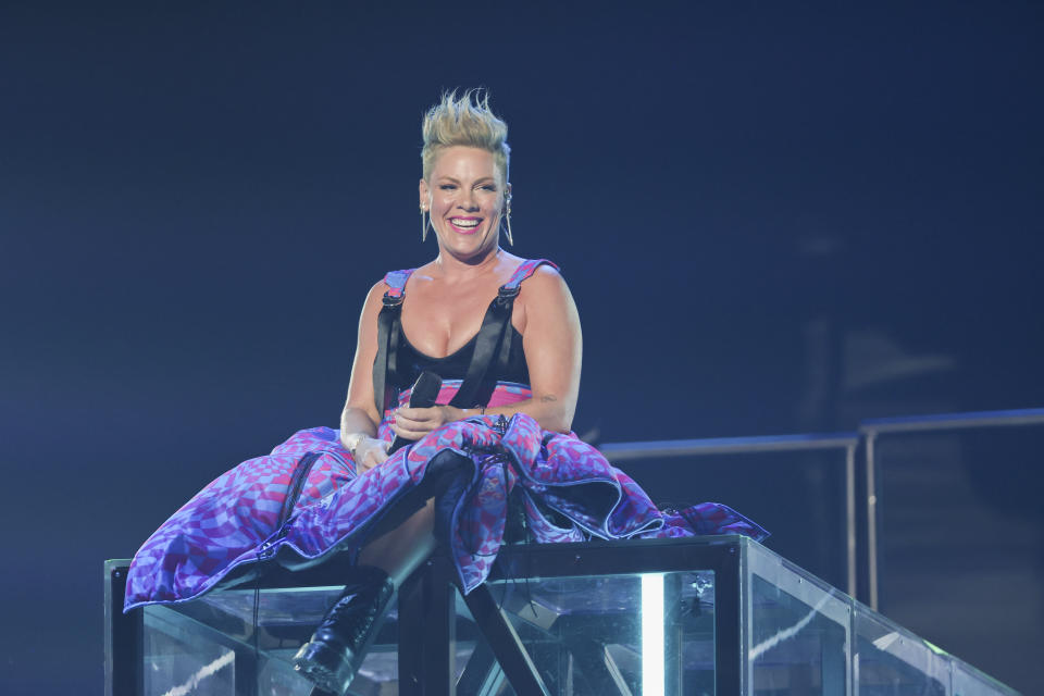 P!nk performs onstage at the 2023 iHeartRadio Music Awards held at The Dolby Theatre on March 27, 2023 in Los Angeles, California.