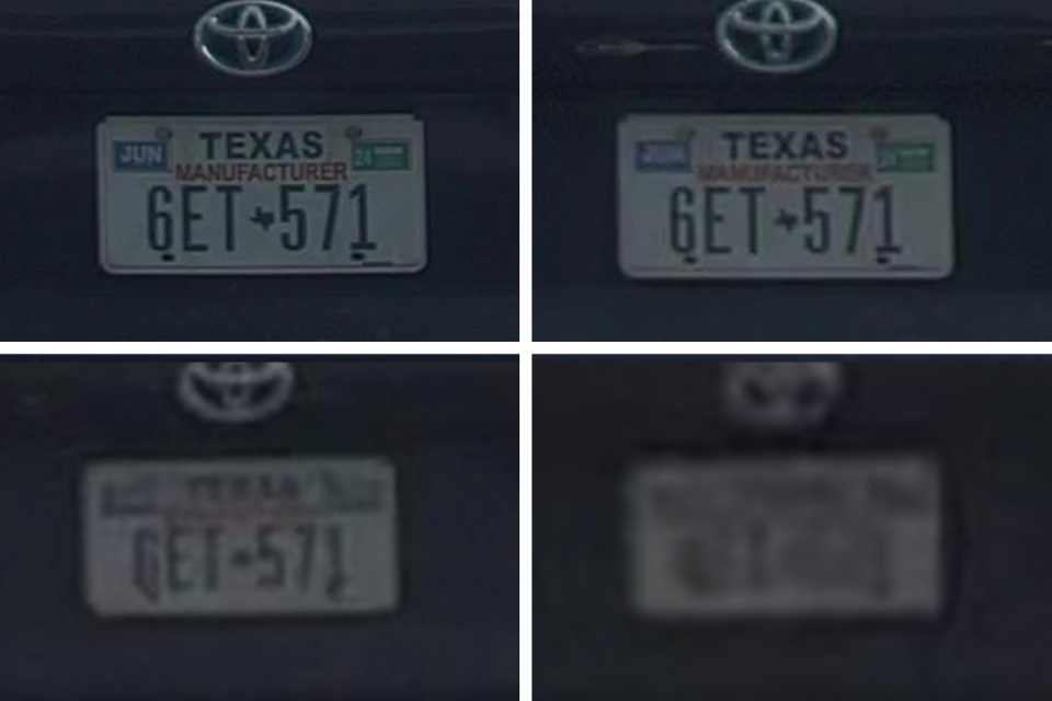 a close up of a car license plate