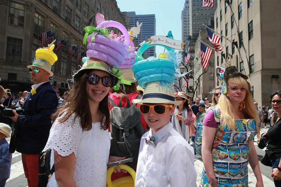 People dressed up at Easter Parade