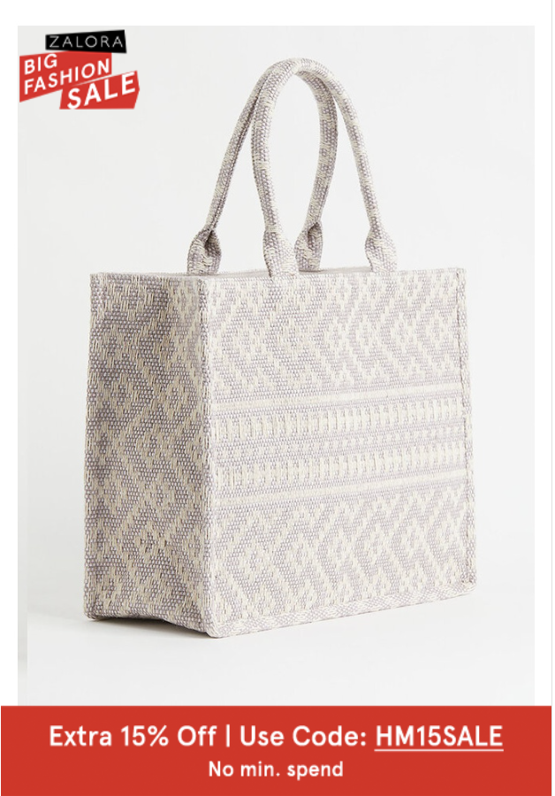 Jacquard-Weave Handbag. PHOTO: Zalora