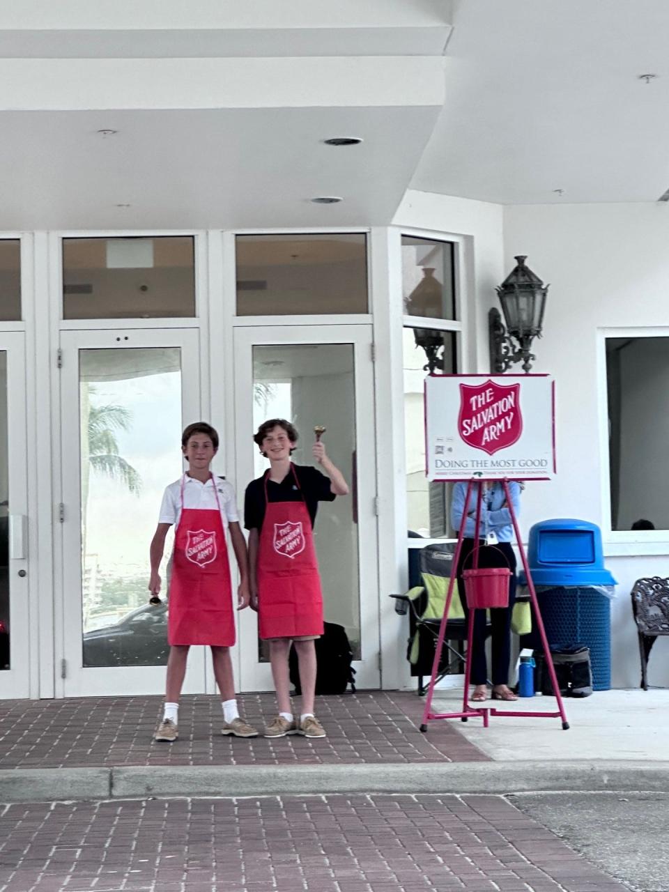 Through the Kettle Program, Rosarian Academy raised over $2,000 for the Salvation Army's social services. Kettles at the school drop off and pickup zones were often manned by students.