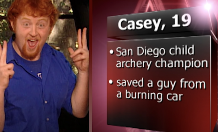 Casey, 19: San Diego child archery champion; saved a guy from a burning car