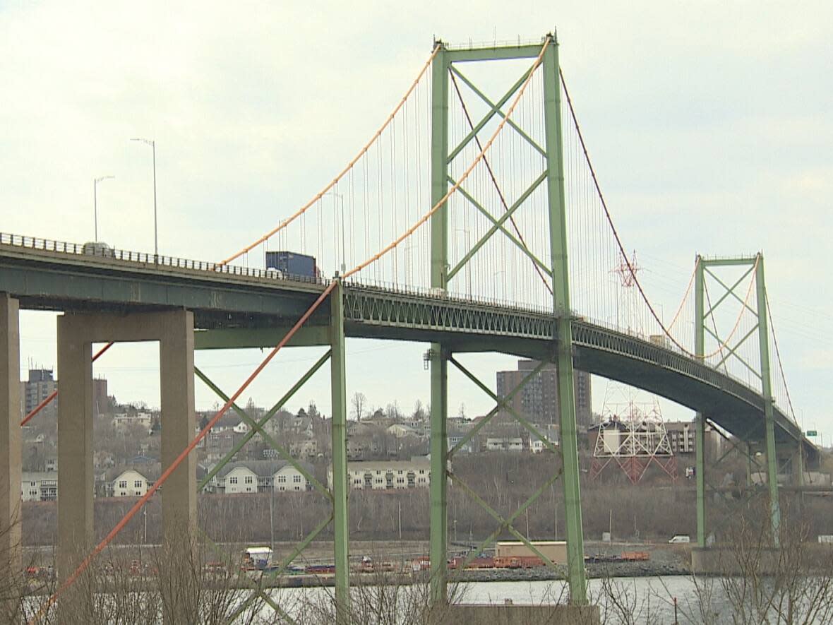 The A. Murray MacKay Bridge, known locally as the MacKay Bridge or the new bridge, opened in 1970. Its best before date is 2040. (CBC - image credit)