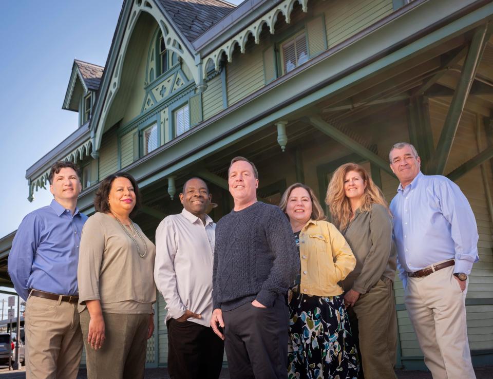 The Red Bank Together slate. From left: John Jackson, Jacqueline Sturdivant, Michael Ballard, Timothy Hogan, Linda Hill, Erin Fleming and Sean Murphy.