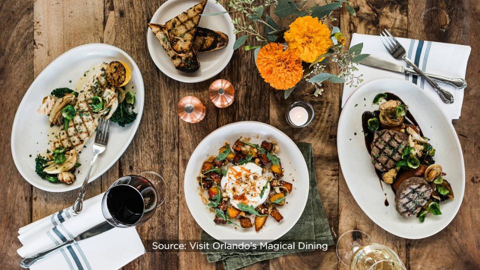 Visit Orlando's Magical Dining participating restaurants will offer three-course prix-fixe menus for either $40 or $60.