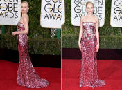 <p>… in Dolce & Gabbana auf den Golden Globe Awards. Aus einem Guss. Zuckerguss. (Bilder: Getty Images) </p>