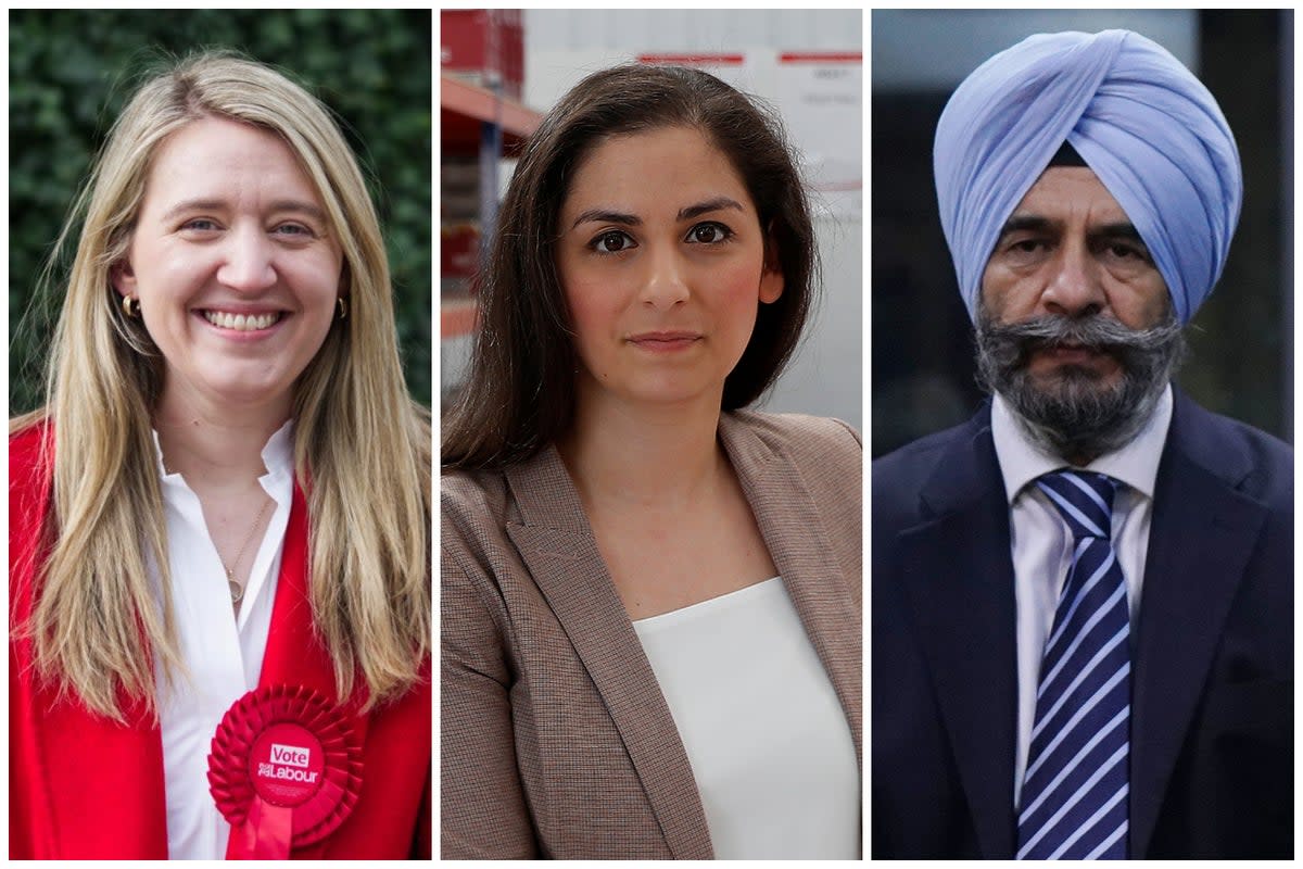 Georgia Gould, Nesil Caliskan and Jas Athwal are three London council leaders standing for Labour (ES Composite)