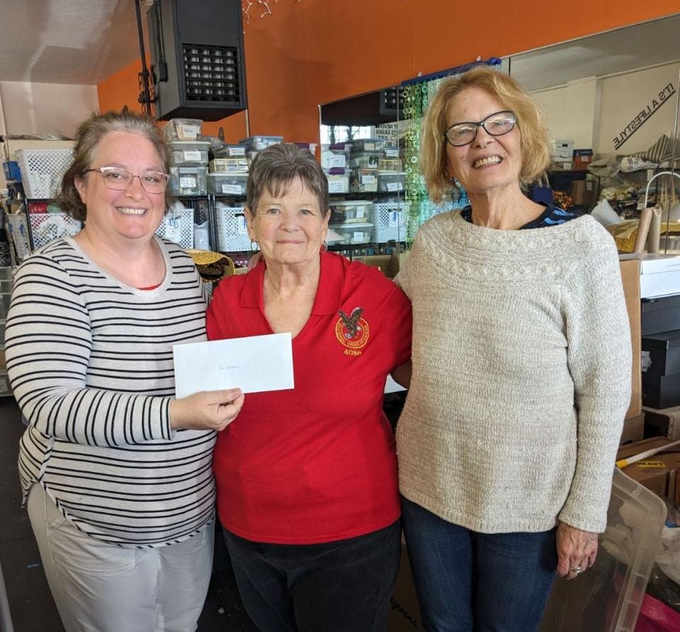 Lucy Kulbago, left, founder of Sew4Service, Dianne Probst and Kathryn Dalheim are pictured in this undated photo.