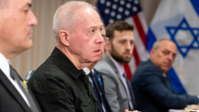 Israeli Defense Minister Yoav Gallant meets with U.S. officials at the Pentagon.